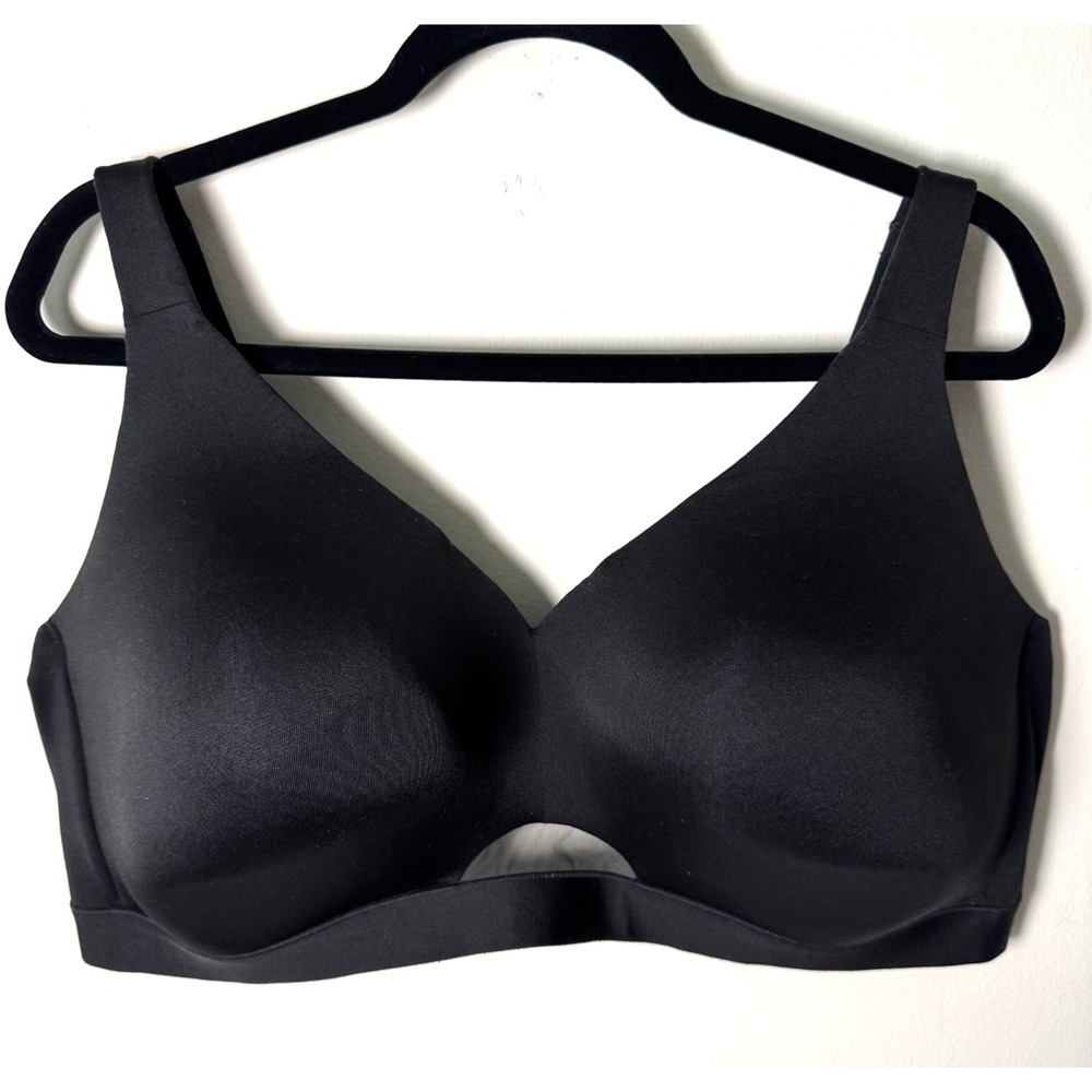 Cacique Bra 48DDD Wireless Lightly Padded Black Comfort Strap Lane Bryant